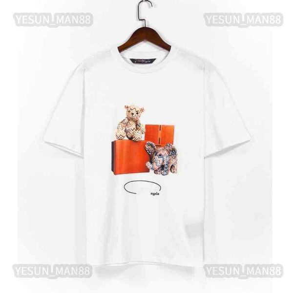 

designer luxury palms classic little bear printed t shirt fashion angels mens womens couple spring and summer loose pa short sleeve tee, White;black
