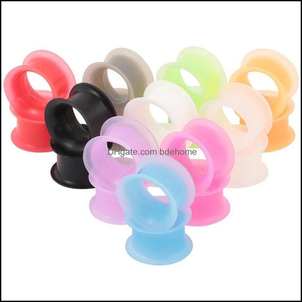 

plugs tunnels tunnels jewelrytunnels jewelry mti body gauges ear size 325mm soft stretchers sile 100pcs colors from plugs drop del ot72r, Silver