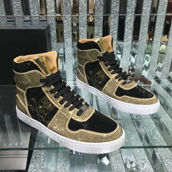 

2022new high tube genune leather glitter boots cowhide couple thick bottom women men shoes rhinestone metal skull nnkle boots mkjkkk000002, Red;white