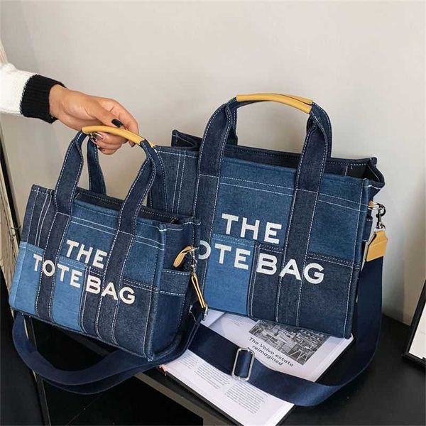 

tote bags marc's jacob hnadbag designers cowboy buttot bag fashion handbag autumn new embroidered letter commuter crossbody brand messe