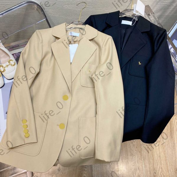 

designer fashion womens jackets silhouette suit jacket single button lapel coats casual commuting style warm brand women clothing 2 colors, Black;brown