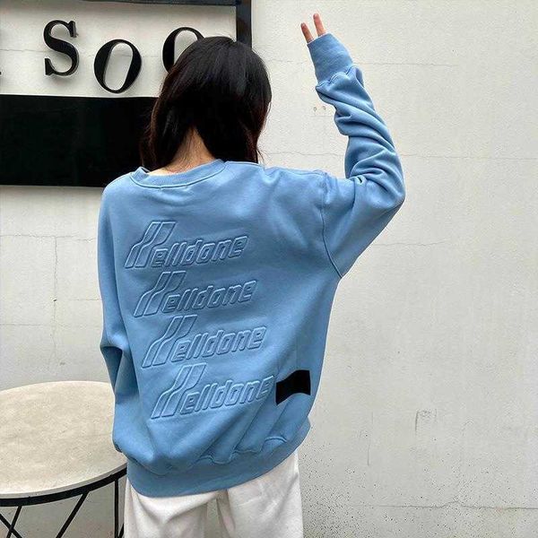 

autumn well hoody done women's three-dimensional embossed sweater letter hoodies casual sweatshirt graffiti cotton designer 11, Black