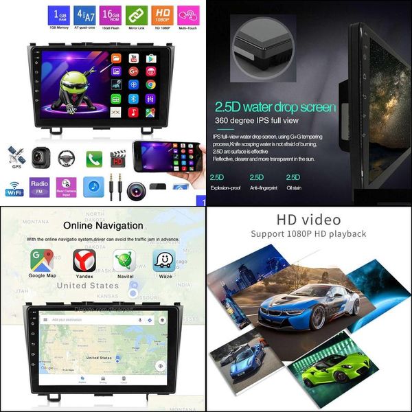 

car audio 9 inch 2 din android 10 1 1gb ram wifi bt radio car radio mtimedia player for honda crv 20062011 2din o dvd drop delivery dhzla