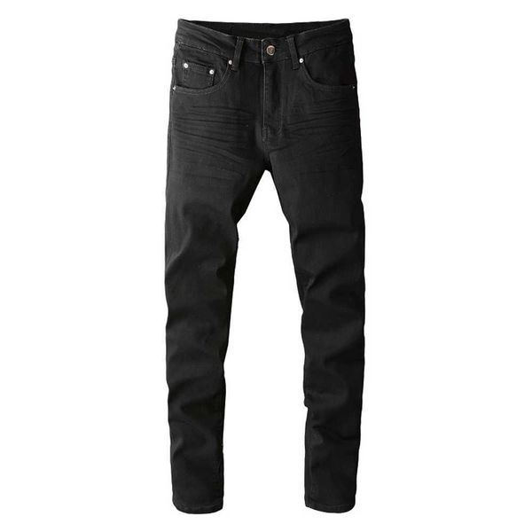 

men's jeans men black skinny stretch pencil jeans streetwear classic slim denim pants trousers t221102, Blue