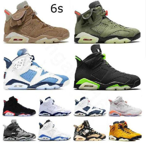 

brand shoes 6 6s basketball unc university blue electric green cactus british khaki bordeaux midnight navy sneaker us 7-13, White;red