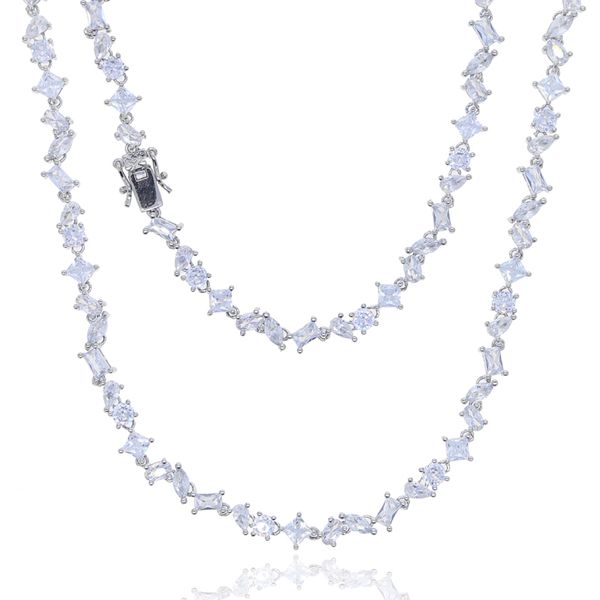 

new fashion 5a cz stone paved statement necklace plated silver gold for women lady wedding party jewelry wholesale