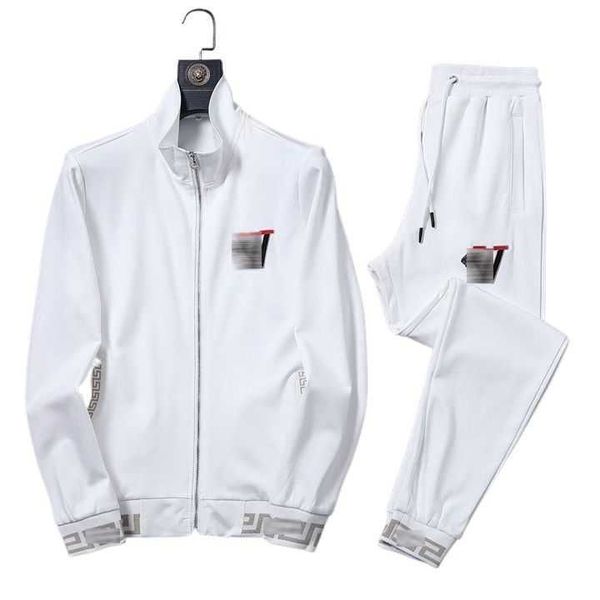 

mens designer tracksuits suit hoodies new fashion brand men spring autumn men's two-piece zipper sportswear casual style tracksuits -3, Gray