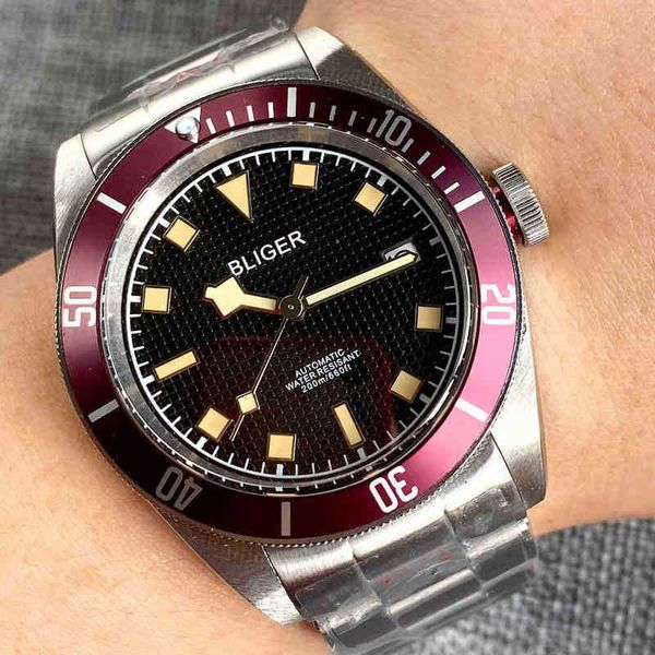 

h luxury designer fashion tudorsnew customize bliger brand stainless steel bracelet sapphire glass luminous nh35 automatic men watches 52jv, Slivery;golden