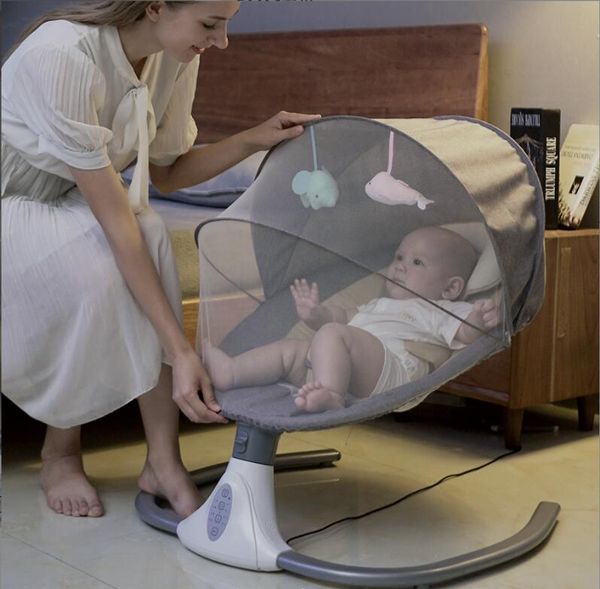 

hanging sleeper crib rocking chairs hammock mesh cradle electric rocker swings and bouncer 2in1 baby swing chair music