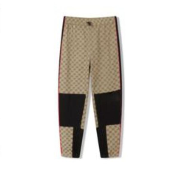 

men's pants casual sport sweatpants loose elastic waist fitness clothing cotton thin spring section new printing pencil pants, Black