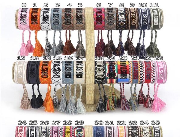 

2021 friendship charm bracelet for women men adjustable embroidery tassel vintage couple braided jewelry4417379, Golden;silver