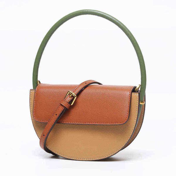 

armpit bag minority women's handbag leather fashion single shoulder messenger bag round armpit bag 220617