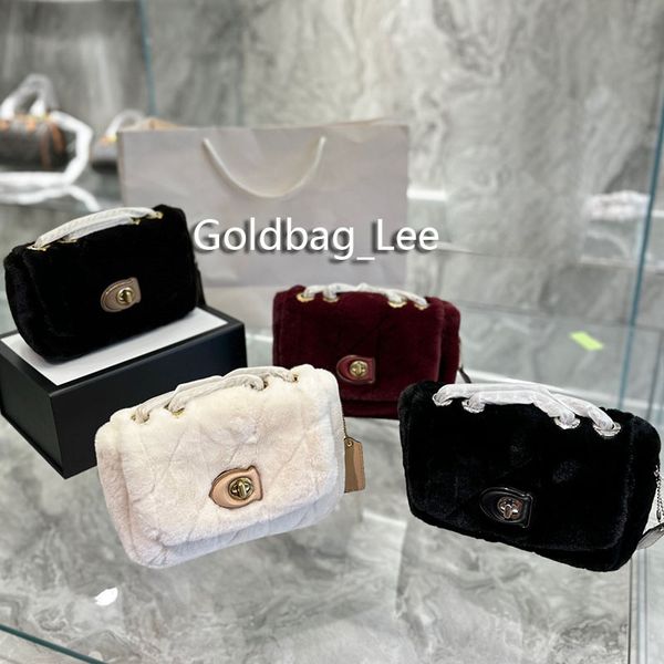 

shoulder bag tote bags handbag crossbody axillary package fashion soft wool skin rabbit hair cross body designer bag mini sherpa tabby pillo