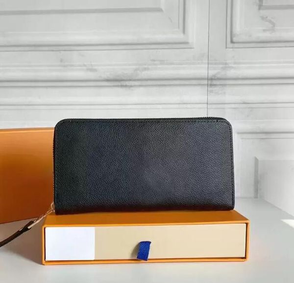 

r fashion women wallet genuine leather wallet single zipper wallets lady ladies long classical purse with box card 60017, Red;black