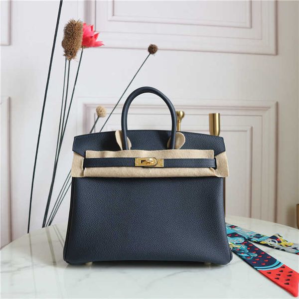 

aher max fashion leather briki bags herme full hand sewing german togo calf midnight blue gold buckle 25cm multicolor