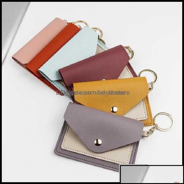

keychains keychains fashion accessories key pouch leather purse keyrings mini wallets coin credit card holder 7 colors drop d otmxl, Silver