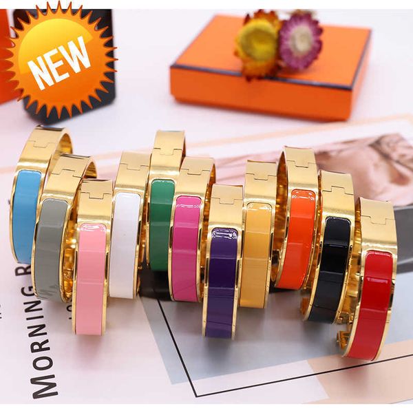 

enamel rainbow bracelets woman cuff fashion bracelet for man women jewelry jewelrys 11 color optional, White