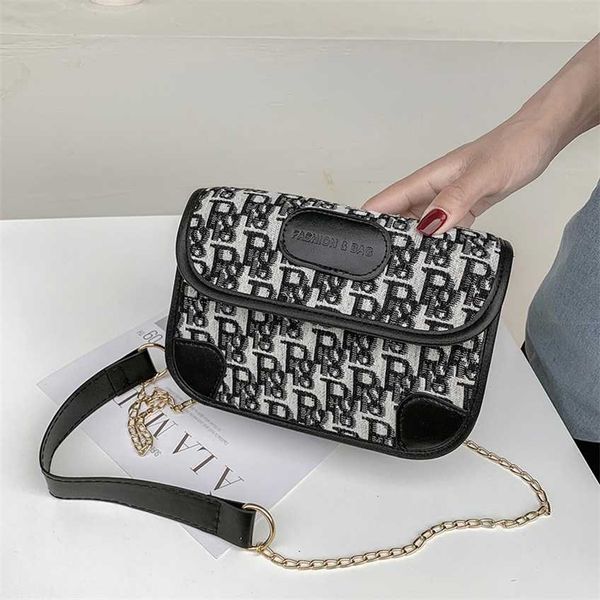 

chain sling single shoulder women's new letter printed canvas bag pu splicing sling single shoulder messenger bag purses sale