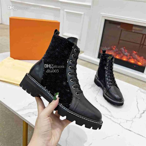 

r ankle boots fashion leather booties viutonity woman martin boot louiseity band luxury winter women sdfddd, Black