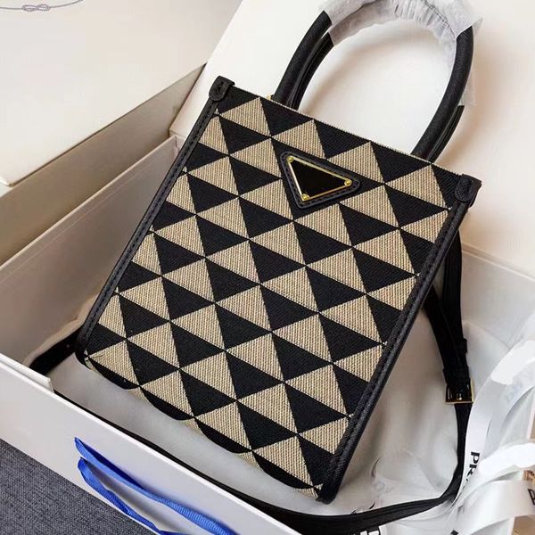 

ladies fashion luxurys designer bag mini tote bag triangular embroidery handbag classic women's shoulder crossbody woman bags