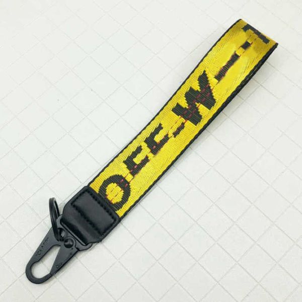 

offs luxury fashion keychains brand key rings clear rubber keys ring classic men women canvas keychain embroidery letters pendant belt 3.5x2, Slivery;golden