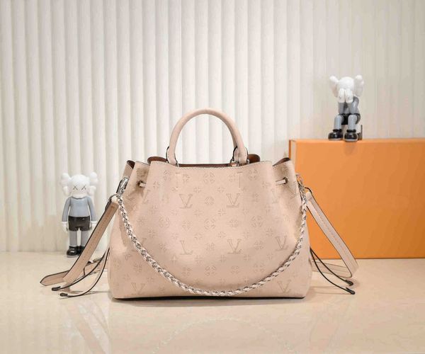 

bags crossbody bags bella mahina perforated tote luxury designer drawstring letter flower pattern leather womens handle hollow