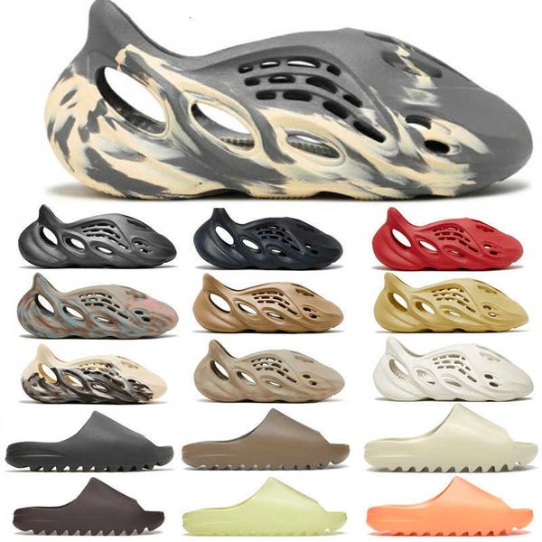 

slippers slides bone slipper 2022 core foam runner sandals rnnr desent sand earth brown eame orange glow green ochre pure soot resin onyx mx, Black