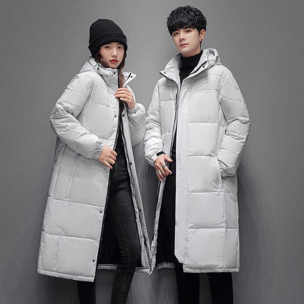 

new 2022 style men's down jacket men lovers trend handsome light winter fashion, Black