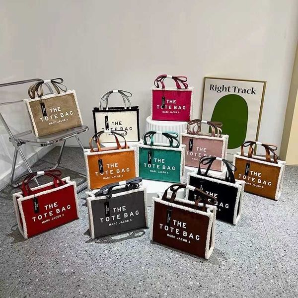 

woman's luxury handbag designer marc's jacob tote bag frosted leather portable large new letter fashion single shoulder messenger