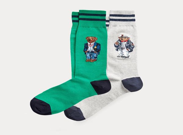 

polo bear sock 2pack fashion cartoon cute socks harajuku women stretch cotton socks with web ankle sock hipster skatebord ankle f7693097, Black
