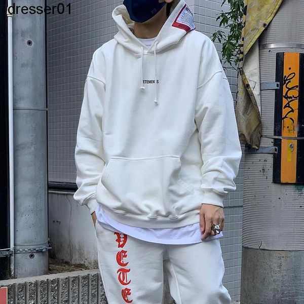 

new men's hoodies designer sweatshirts vtm fashion brand winter streetwear loose hoodie, Black