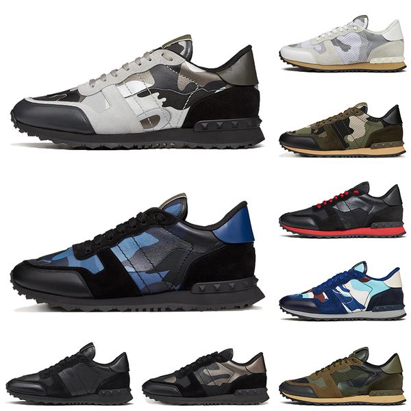 

rockrunner camo designer shoes platform sneakers leather camouflage rubber sole military green triple black white grey women mens trainers s