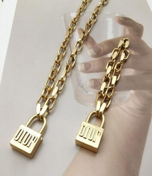 

luxury designer exaggerated hip hop punk style bracelet earrings necklace girls birthday wedding gifts4970749, Black