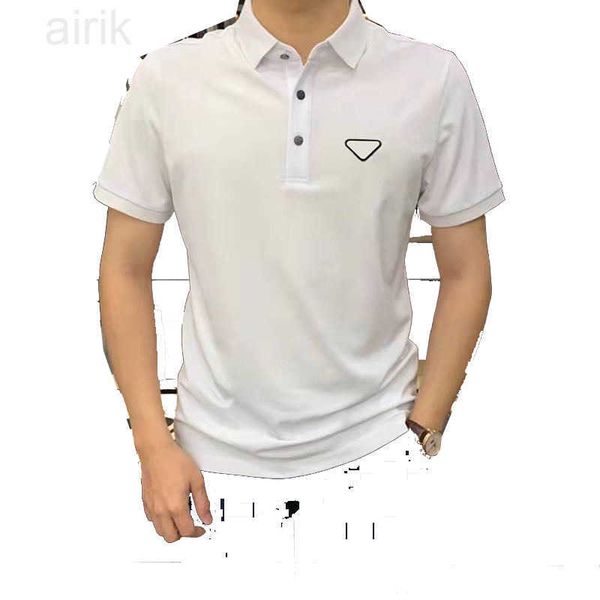 

design brand mens polo polos shirt tshirt man designers tees short sleeve summer lapel solid color chest letter neck jumpers for men shirts, White;black