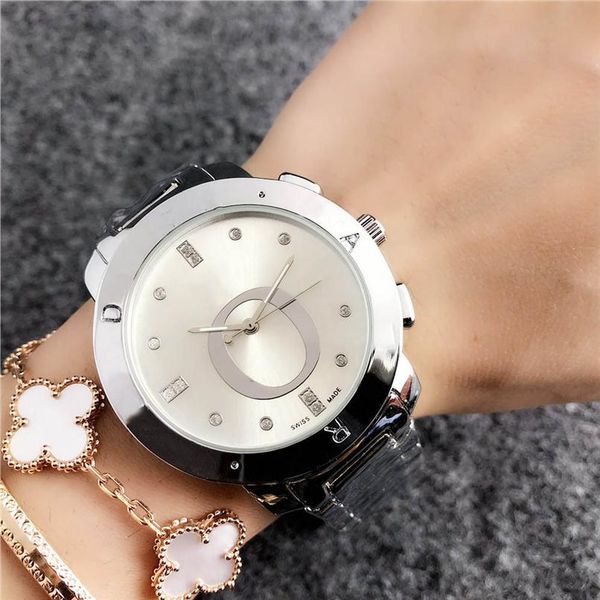 

fashion women girls crystal steel metal band quartz wrist watch p37279i, Slivery;brown