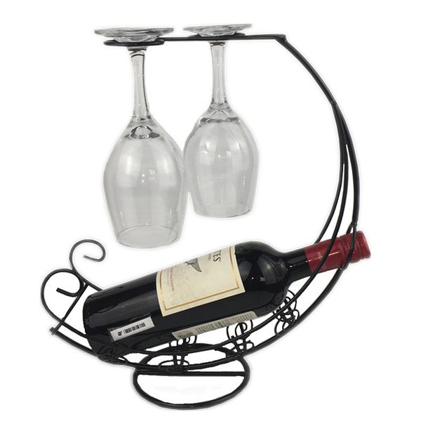 

metal tablewine racks table decorations glass cup holder red wine bottle stand