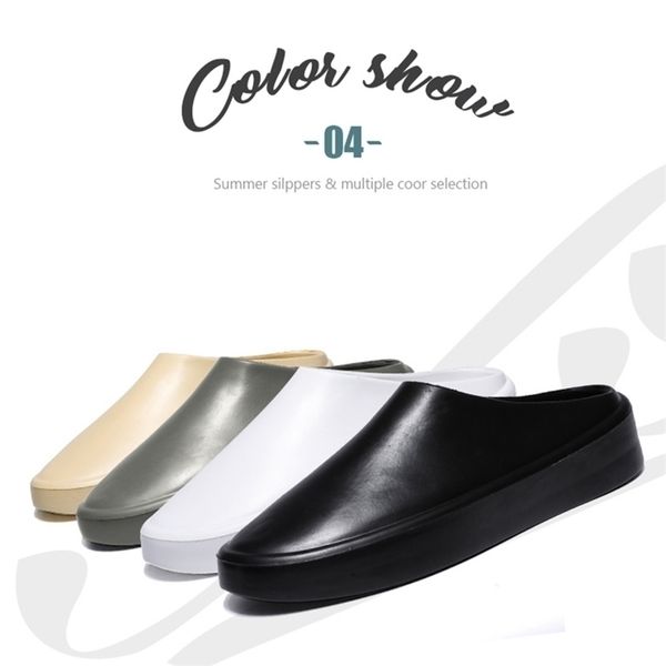 

slippers women foam slip on sneakers clogs flip flop fashion cool eva soft shoes half drag mules fog california 221103, Black
