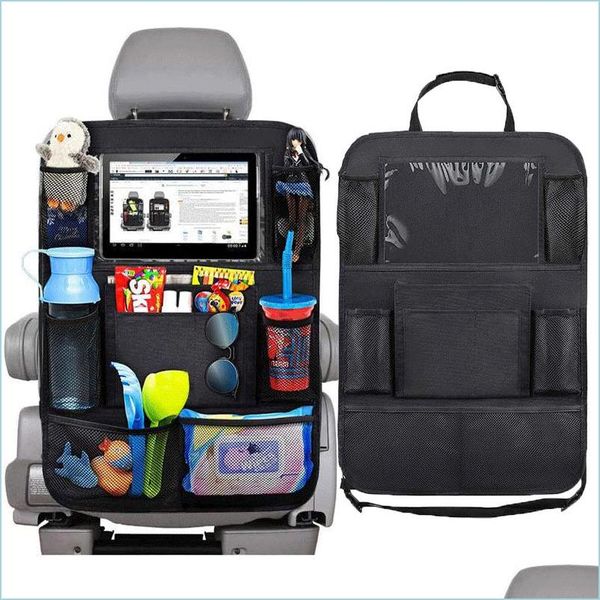 

car organizer 2pcs car seat back organizer 9 storage pockets with touch screen tablet holder protector for kids children accessories dhutm