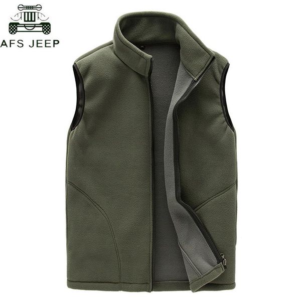 

brand 2019 casual vest men winter warm thick sleeveless jacket army mens waistcoat polar fleece vests chaleco hombre2512, Black;white