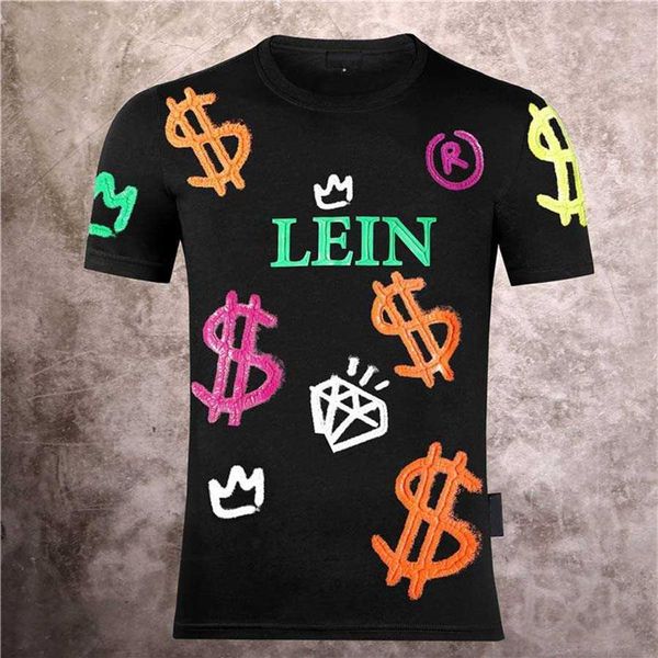 

pp men t shirt spring and summer jackets high grade cotton short sleeve round neck shirts luxury t-shirt size m  xl xxl 3xl268z, White;black