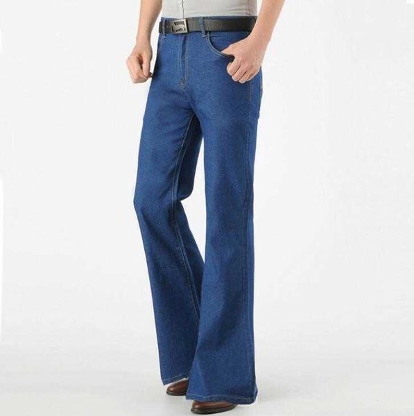 

men's jeans men flared jeans thin summer nostalgic vintage denim trouser bottoms t221102, Blue