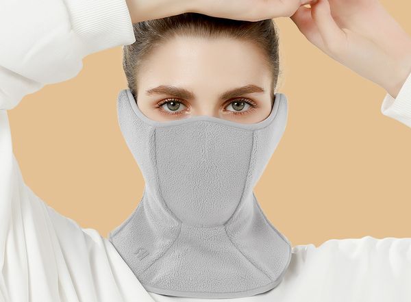 

half face mask winter new thermal mask outdoor riding windproof breathable ear-neck polar fleece