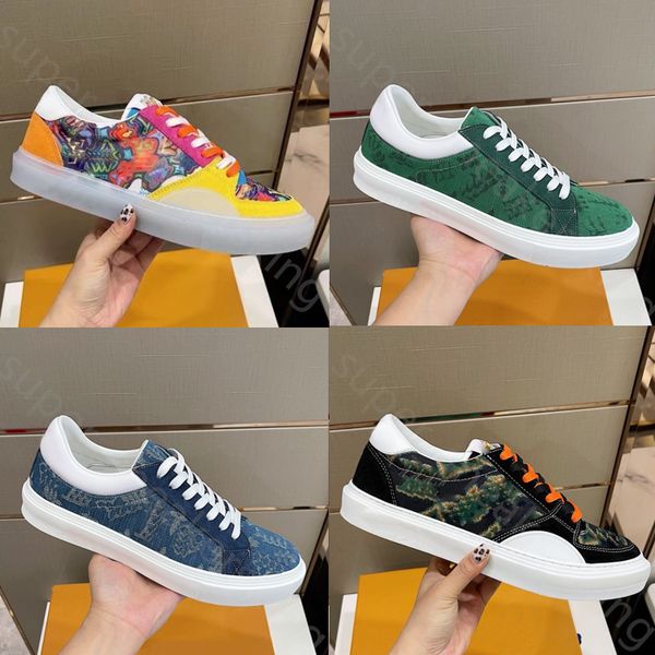 

designer shoes fashion sneakers classic men flats trainers vintage watercolor flowers sneaker outdoors platform shoe size 38-45 with box, Black