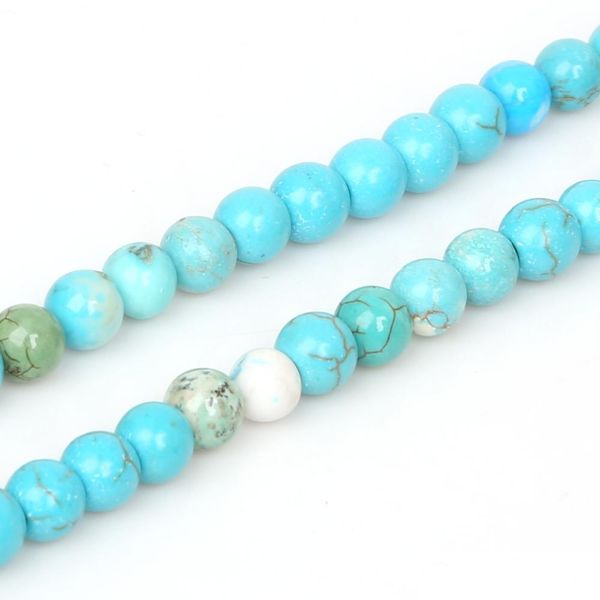 

stone 8mm natural stone beads white howlite truquoises round loose for jewelry making pick size 4 6 8 10mm yoga bracelet drop deliver dhipf, Black