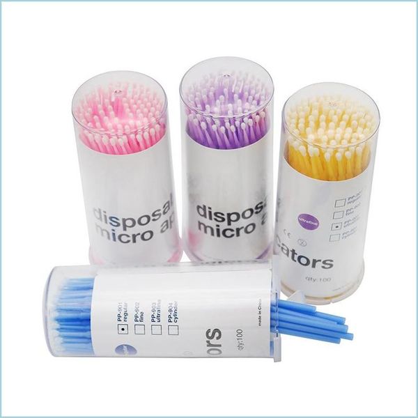 

other makeup 100pcs bottle disposable eyelash brush micro cotton swab individual lashes grafting eyelashes lash removing extension a dh2mv