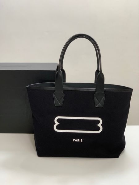 

large shopping bag lady quality tote canvas handbags hand shoulder bags classic design simple fashion canvas letter printed handle zipper po