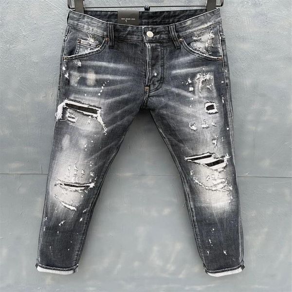 

brand of fashionable european and american men's casual jeans high-grade washing pure hand grinding quality optimization l250i, Blue