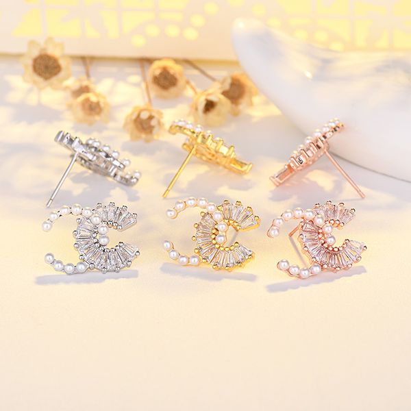 

Luxury Women CZ Stud Earring Stainless Steel Earrings Jewelry for Gift