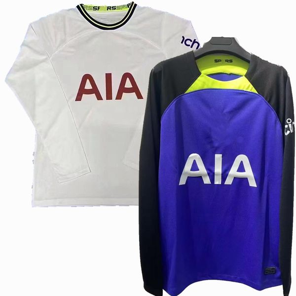 

long sleeve son kane soccer jersey richarlison bissouma lenglet perisic emerson dier lenglet kulusevski 2022 2023 spence tottenham romero fo, Black