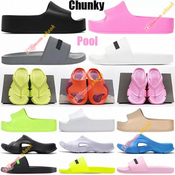 

lm men women designer slippers summer pool slides black green white cool grey beige blue soft pink yellow red mens rubber sandals paris shoe